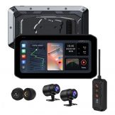 6.25 inch Motorcycle CarPlay and Android Auto Dashcam Model M6